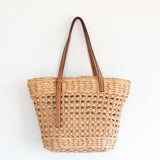 Women’s Straw Basket Tote Bag for Beach, Vacation & Summer Outfits