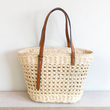 Women’s Straw Basket Tote Bag for Beach, Vacation & Summer Outfits