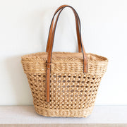 Women’s Straw Basket Tote Bag for Beach, Vacation & Summer Outfits