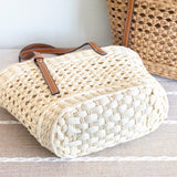 Women’s Straw Basket Tote Bag for Beach, Vacation & Summer Outfits