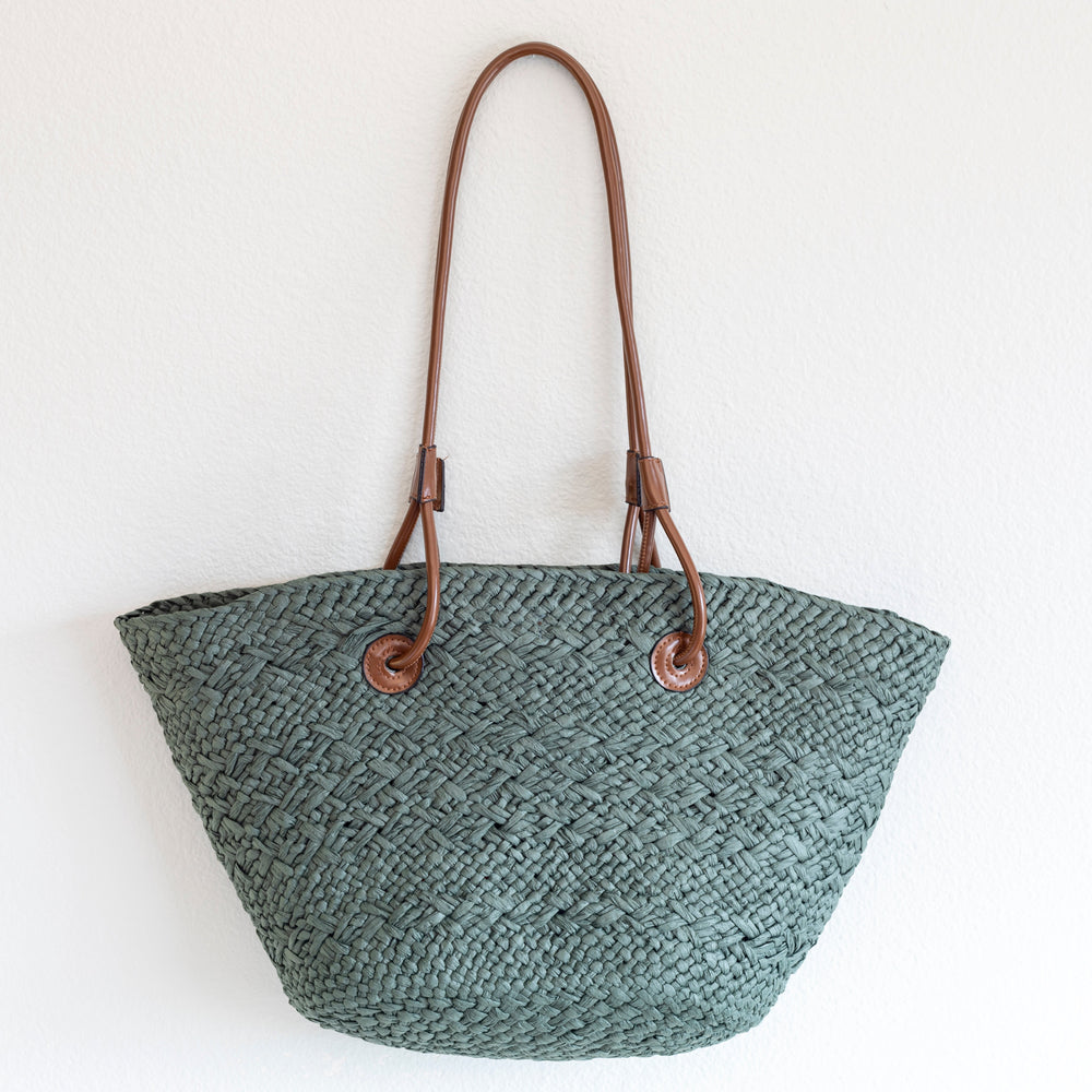 Women’s Straw Basket Summer Beach Tote for Beach, Vacation & Summer Outfits