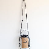 Women’s Straw Smiley Face Crossbody Bag for Beach, Vacation & Summer Outfits