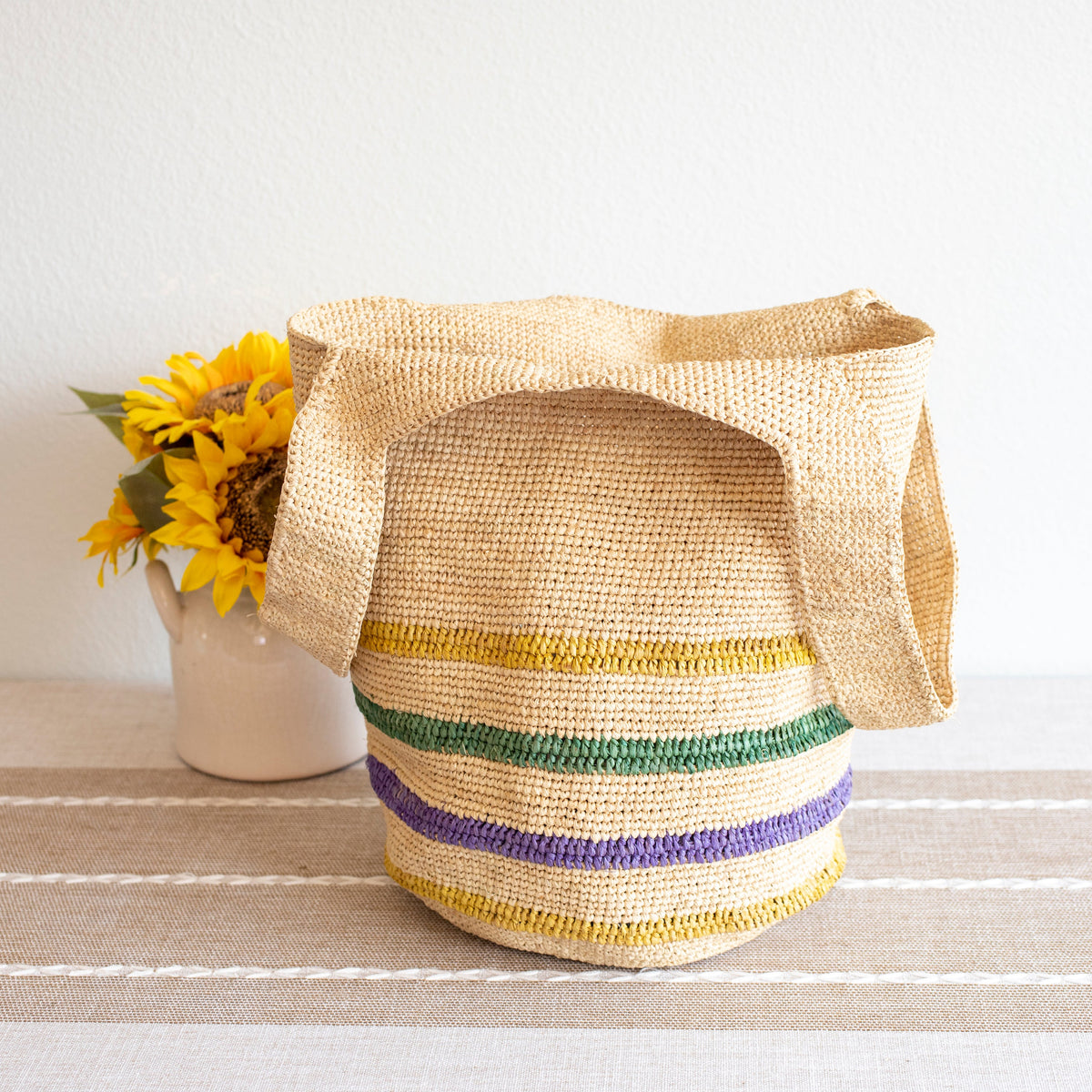 Women’s Large Soft Raffia Woven Summer Straw Tote for Beach, Vacation & Summer Outfits