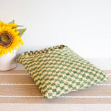Women’s Checkered Raffia Woven Summer Straw Tote for Beach, Vacation & Summer Outfits