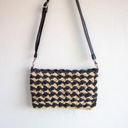 Women’s Straw Woven Striped Crossbody Bag Tote Bag for Beach, Vacation & Summer Outfits