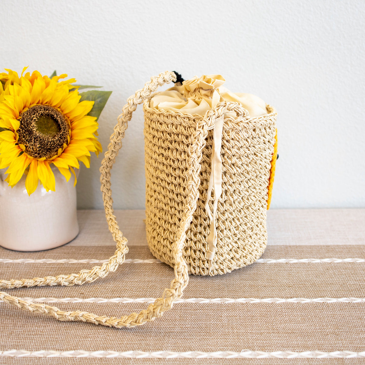 Women’s Straw Smiley Face Crossbody Bag for Beach, Vacation & Summer Outfits