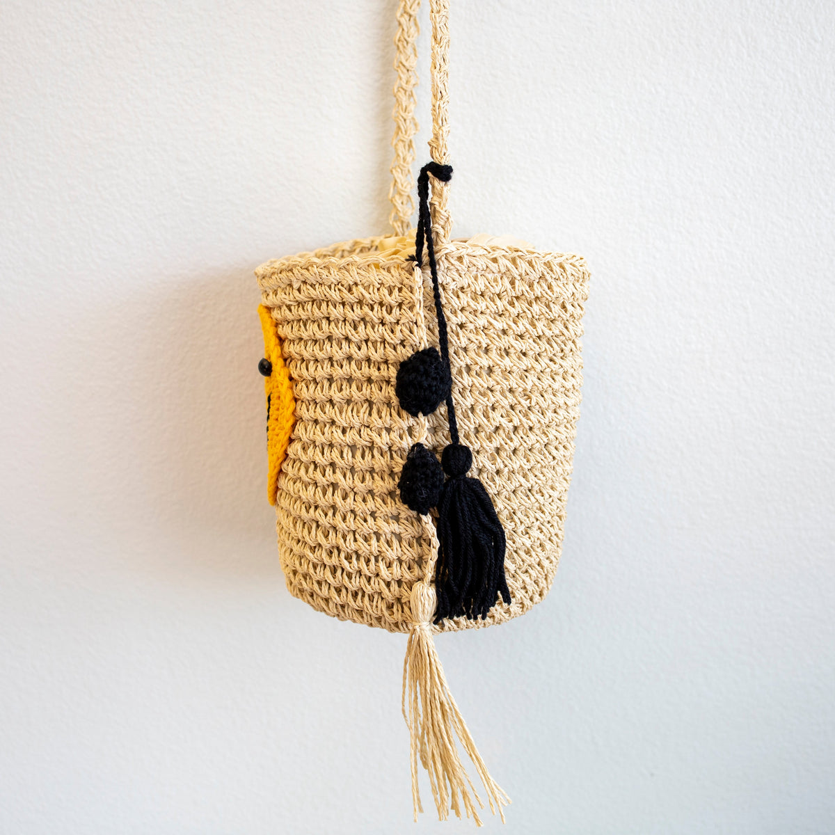 Women’s Straw Smiley Face Crossbody Bag for Beach, Vacation & Summer Outfits