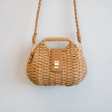 Women’s Straw Shell Shape Crossbody Bag for Beach, Vacation & Summer Outfits