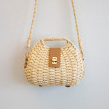 Women’s Straw Shell Shape Crossbody Bag for Beach, Vacation & Summer Outfits