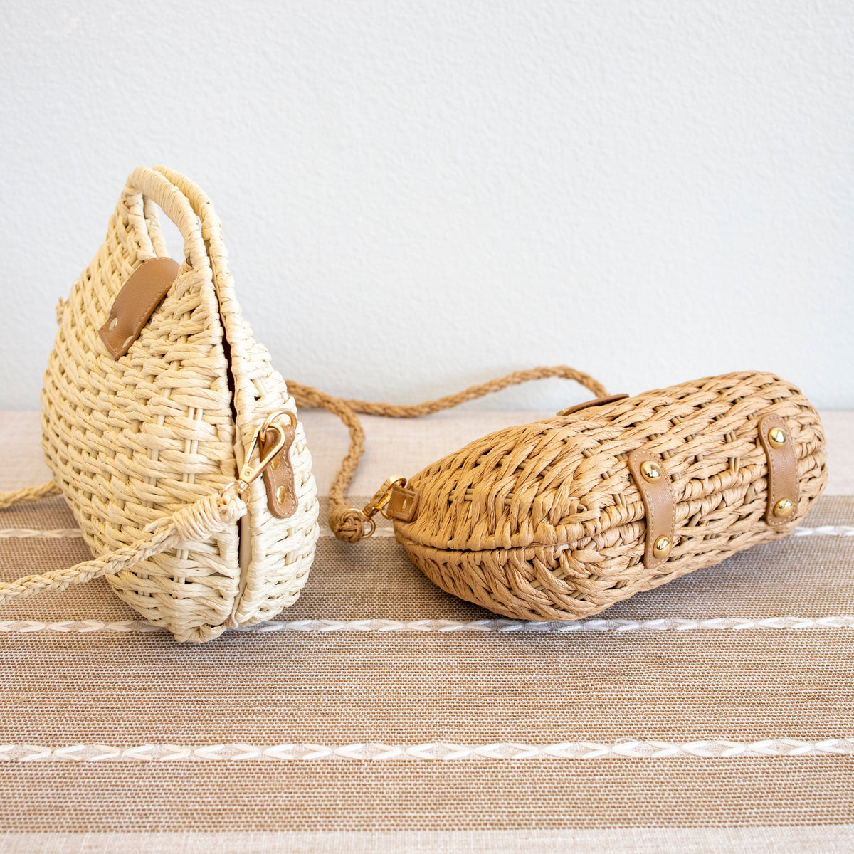 Women’s Straw Shell Shape Crossbody Bag for Beach, Vacation & Summer Outfits