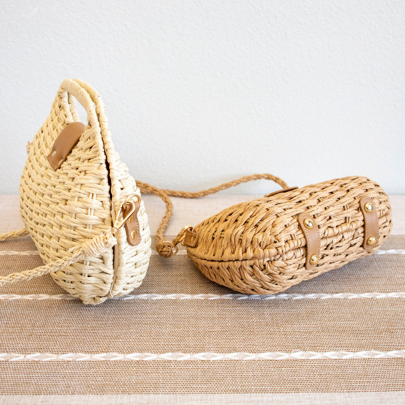 Women’s Straw Shell Shape Crossbody Bag for Beach, Vacation & Summer Outfits