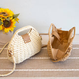Women’s Straw Shell Shape Crossbody Bag for Beach, Vacation & Summer Outfits