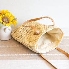 Damen-Einkaufstasche aus Strohgeflecht mit Muster für Strand, Urlaub und Sommeroutfits