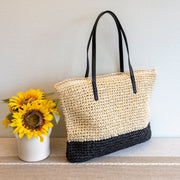 Women’s Large Straw Woven Summer Tote for Beach, Vacation & Summer Outfits