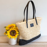 Women’s Large Straw Woven Summer Tote for Beach, Vacation & Summer Outfits