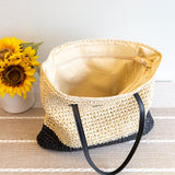 Women’s Large Straw Woven Summer Tote for Beach, Vacation & Summer Outfits