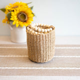 Women’s Straw Top Handle Bucket Bag for Beach, Vacation & Summer Outfits