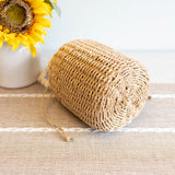Women’s Straw Top Handle Bucket Bag for Beach, Vacation & Summer Outfits