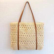 Damen Strohgewebte große Alltagstasche, Strandtasche, Einkaufstasche für Urlaub und Sommer-Outfits