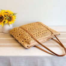 Damen Strohgewebte große Alltagstasche, Strandtasche, Einkaufstasche für Urlaub und Sommer-Outfits