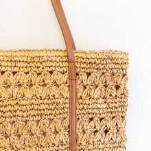 Damen Strohgewebte große Alltagstasche, Strandtasche, Einkaufstasche für Urlaub und Sommer-Outfits
