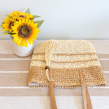 Damen Strohgewebte Sommer-Strandtasche für Strand, Urlaub & Sommer-Outfits