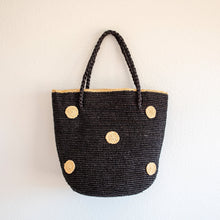 Damen Sommer-Stroh-Tasche mit Polka-Dot-Design aus Bastgewebe für Strand, Urlaub und Sommeroutfits