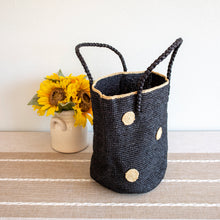 Damen Sommer-Stroh-Tasche mit Polka-Dot-Design aus Bastgewebe für Strand, Urlaub und Sommeroutfits
