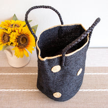 Damen Sommer-Stroh-Tasche mit Polka-Dot-Design aus Bastgewebe für Strand, Urlaub und Sommeroutfits