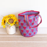 Women’s Raffia Strawberry Summer Beach Shoulder Tote for Beach, Vacation & Summer Outfits