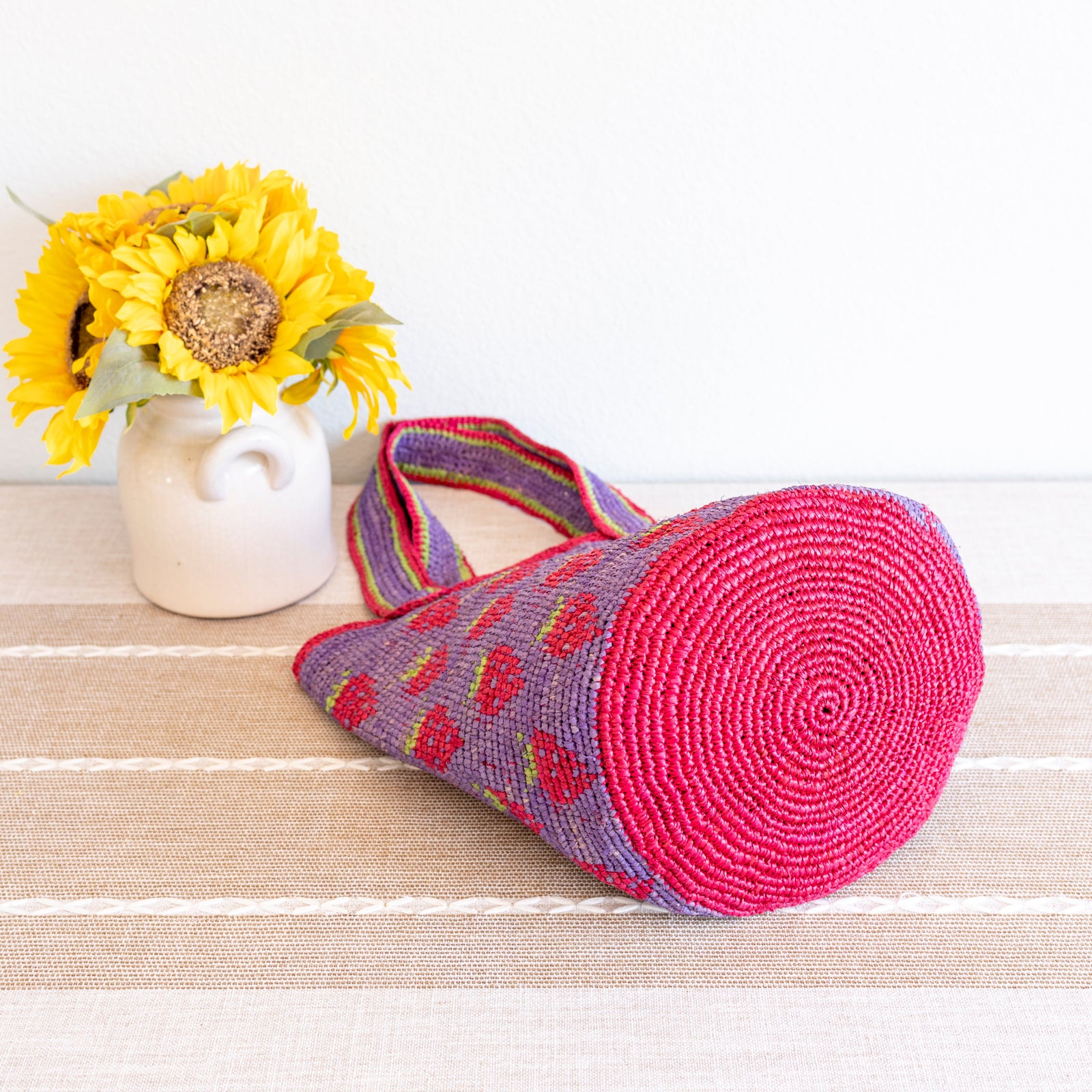 Women’s Raffia Strawberry Summer Beach Shoulder Tote for Beach, Vacation & Summer Outfits
