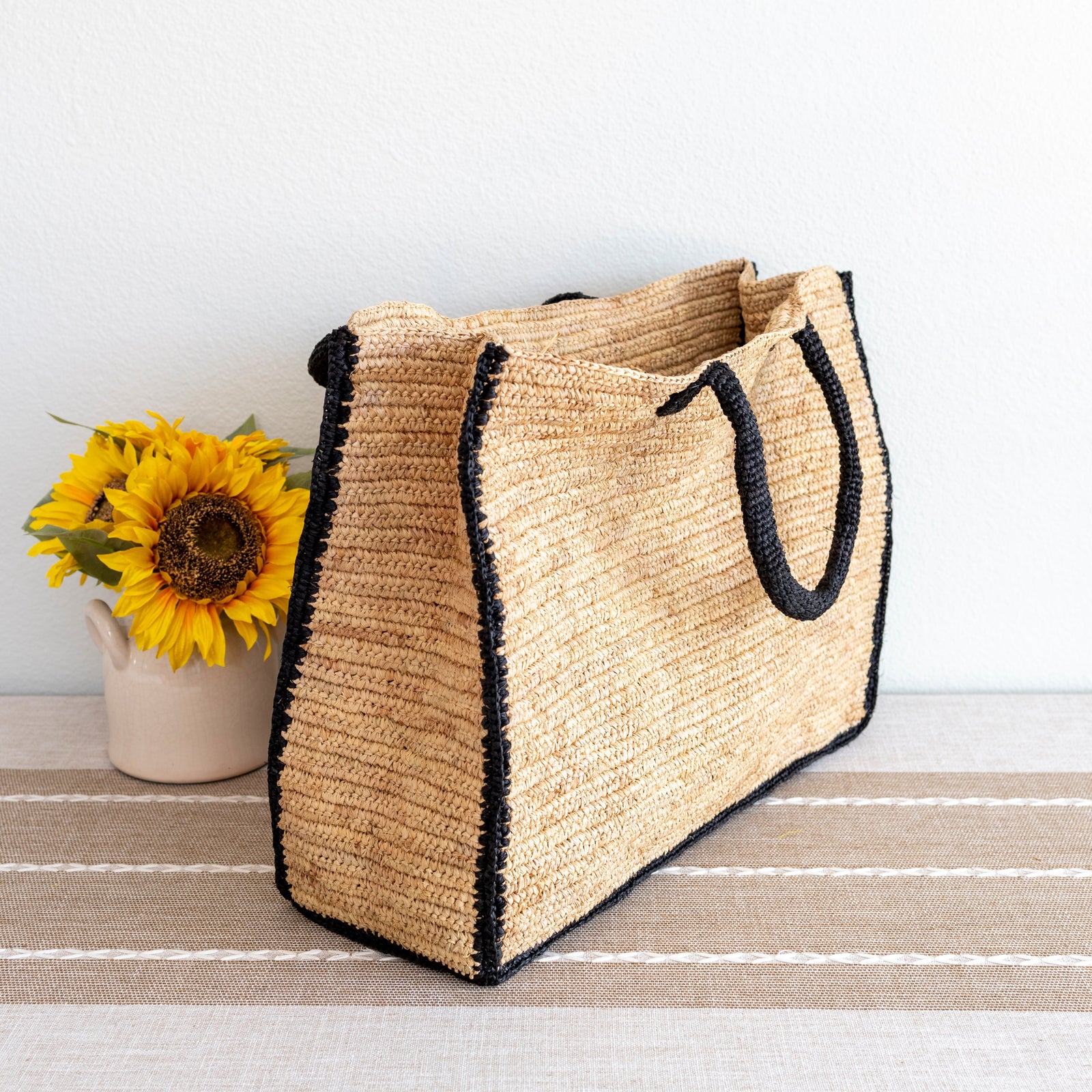 Women’s Extra Large Soft Raffia Woven Summer Straw Tote for Beach, Vacation & Summer Outfits