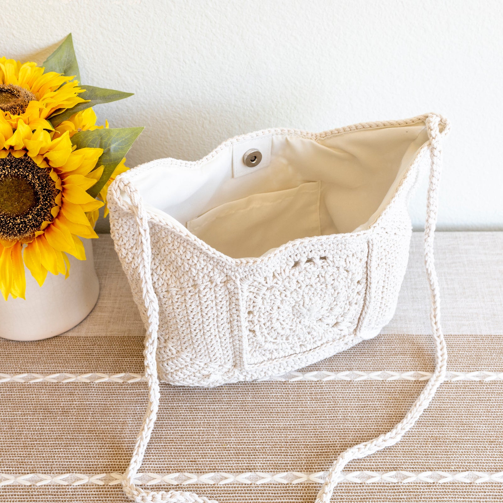 Women’s Boho Crochet Crossbody Bag for Boho Everyday Style & Gifts