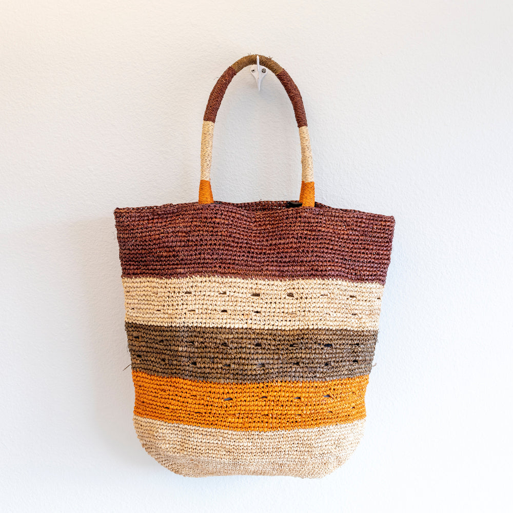 Gestreifte große weiche Raffia-Strohtasche für Damen – perfekt für Strand, Urlaub und Sommer-Outfits