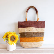 Women’s Striped Large Soft Raffia Woven Summer Straw Tote Bag for Beach, Vacation & Summer Outfits
