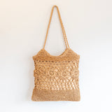 Women’s Straw Woven Summer Bag with Floral Designs Tote Bag for Beach, Vacation & Summer Outfits