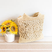 Women’s Straw Woven Summer Bag with Floral Designs Tote Bag for Beach, Vacation & Summer Outfits