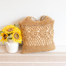 Geflochtene Strohtasche für Damen mit Blumenmustern – Tragetasche für Strand, Urlaub und Sommeroutfits
