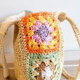 Women’s Boho Round Beach Straw Tote for Beach, Vacation & Summer Outfits
