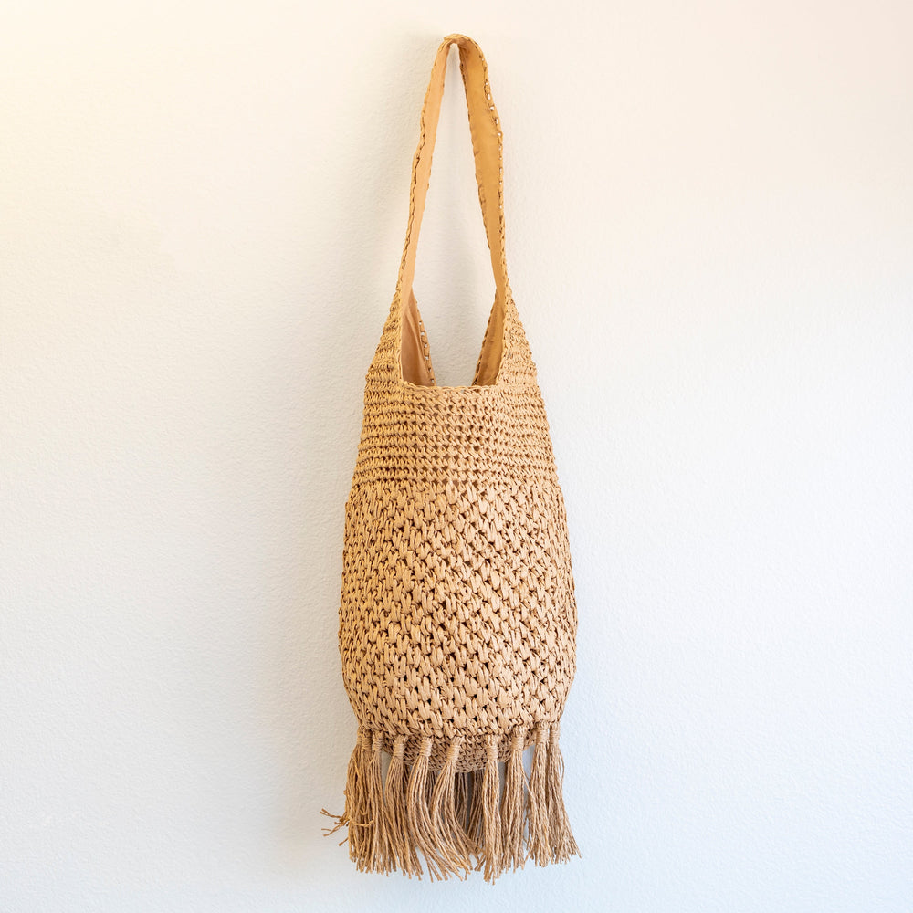 Women’s Large Straw Woven Shoulder Bag with Tassel Tote Bag for Beach, Vacation & Summer Outfits