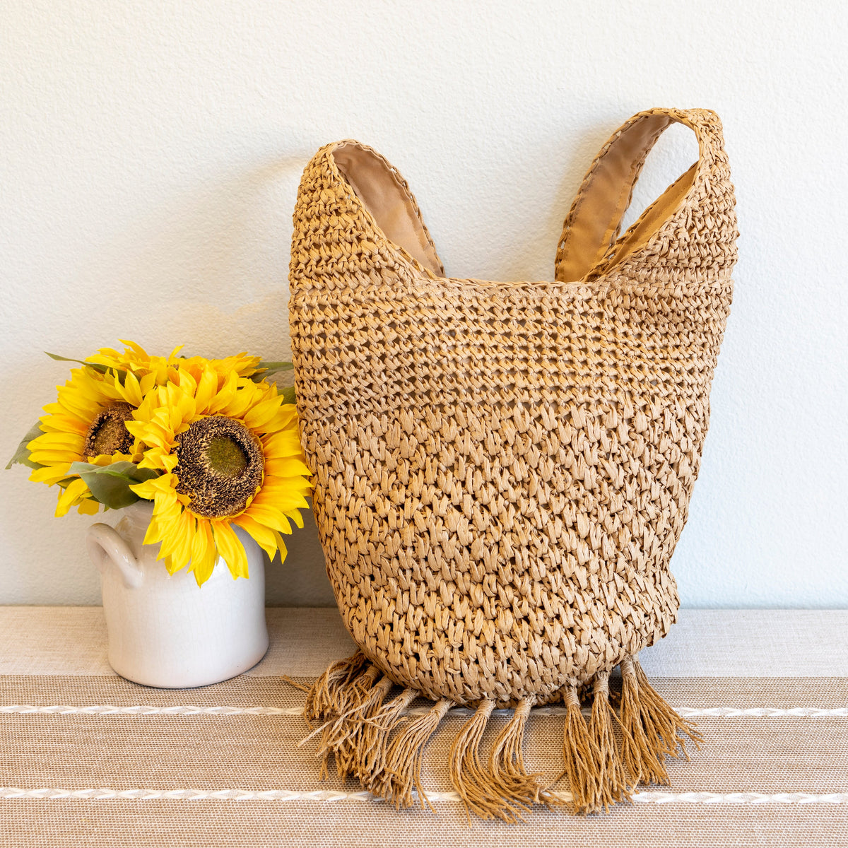 Women’s Large Straw Woven Shoulder Bag with Tassel Tote Bag for Beach, Vacation & Summer Outfits