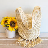 Women’s Large Straw Woven Shoulder Bag with Tassel Tote Bag for Beach, Vacation & Summer Outfits