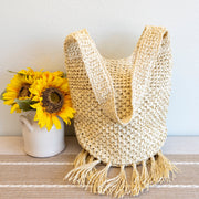 Women’s Large Straw Woven Shoulder Bag with Tassel Tote Bag for Beach, Vacation & Summer Outfits