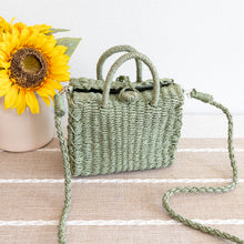 Damen Strand Stroh Gewebte Box Crossbody Tasche Umhängetasche für Strand, Urlaub & Sommeroutfits