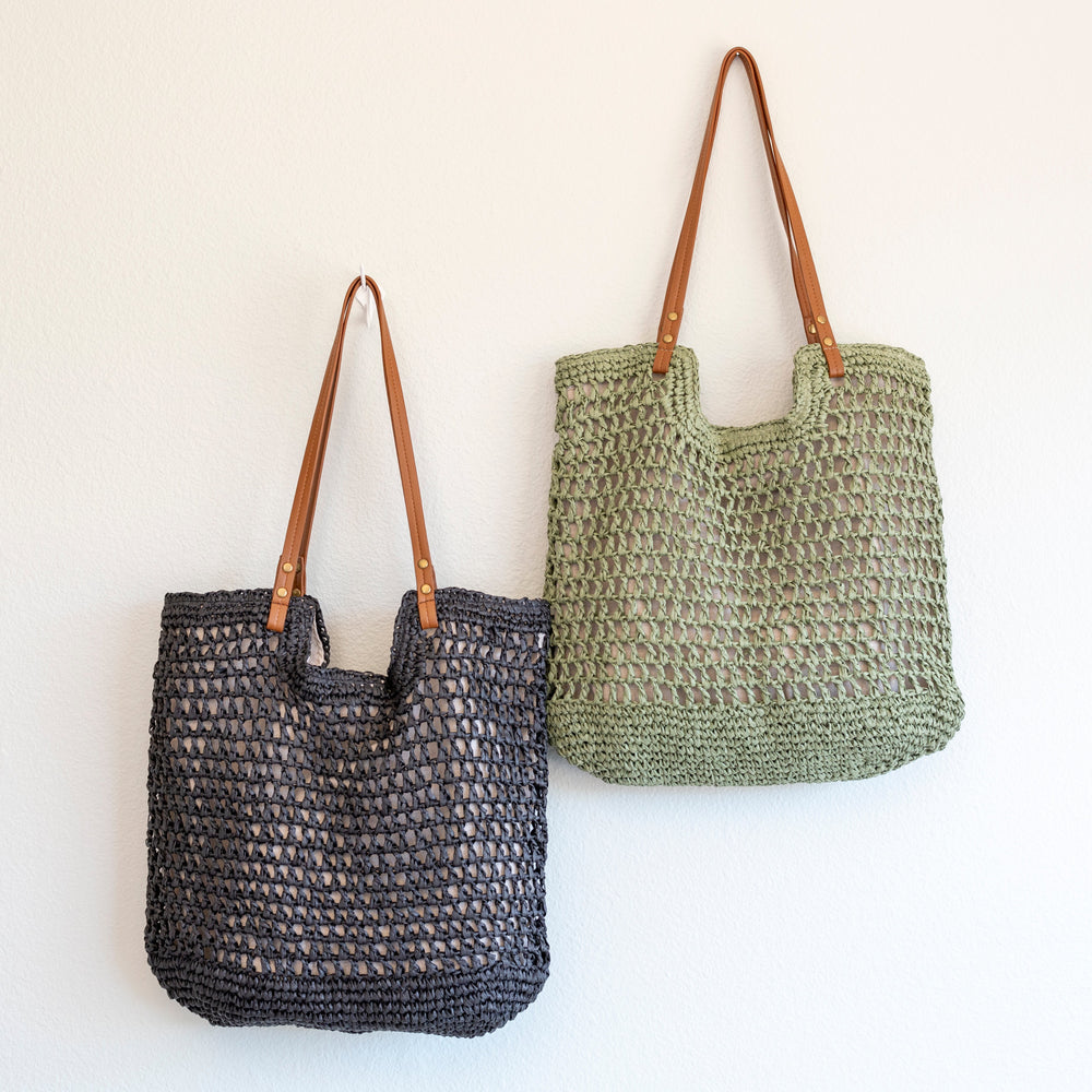 Damen-Strandtasche aus leichtem Strohgewebe für Strand, Urlaub und Sommer-Outfits