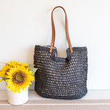 Women’s Lightweight Straw Woven Square Tote Bag for Beach, Vacation & Summer Outfits