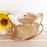 Women’s Lightweight Straw Woven Square Tote Bag for Beach, Vacation & Summer Outfits