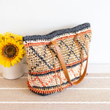 Women’s Large Straw Tote Bag for Beach, Vacation & Summer Outfits