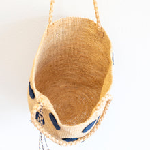 Damen-Schultertasche aus Natur-Bast mit Polka Dots für Strand, Urlaub und Sommer-Outfits