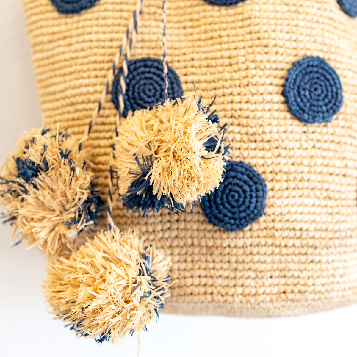 Women’s Natural Raffia Polka Dot Summer Beach Shoulder Tote for Beach, Vacation & Summer Outfits